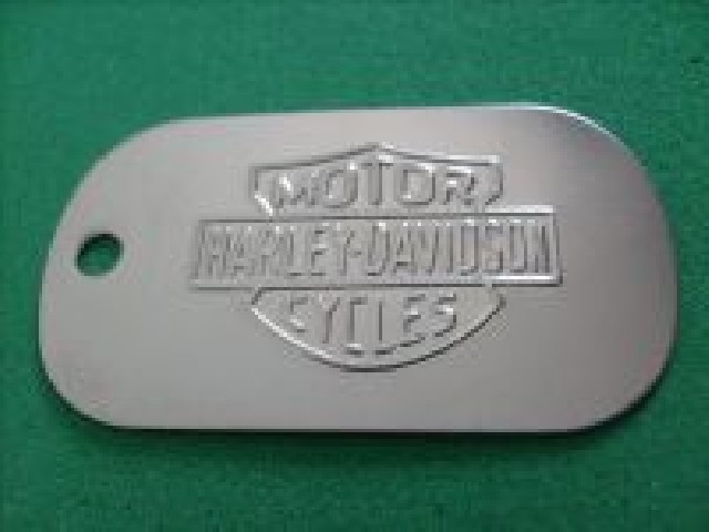 Placa dog tag da harley davidson